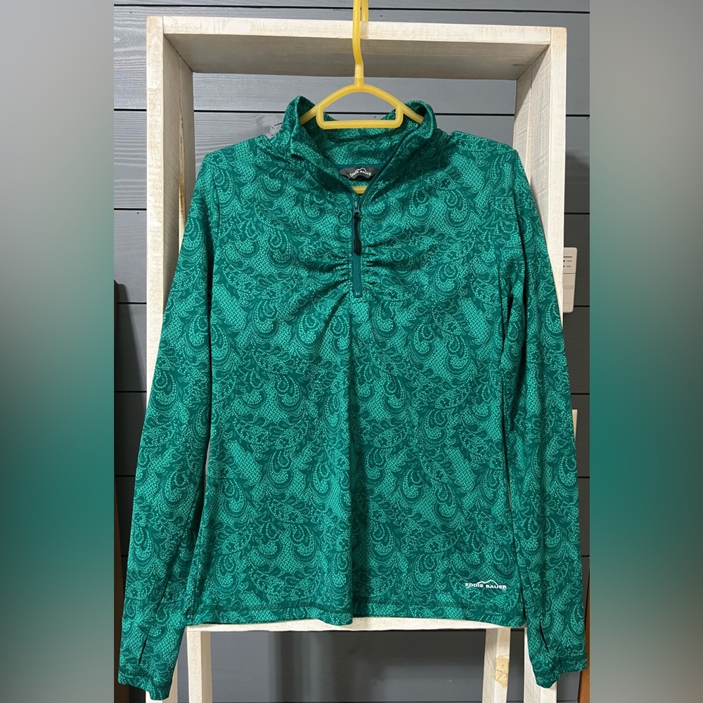 Eddie Bauer Half Zip Green Small